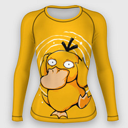 Рашгард женский Псидак желтая утка покемон, цвет: 3D-принт