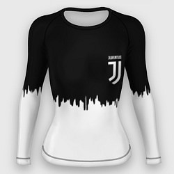 Рашгард женский Juventus белый огонь текстура, цвет: 3D-принт