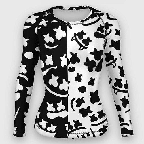 Женский рашгард Marshmello music pattern / 3D-принт – фото 1