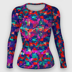 Рашгард женский Разноцветные осколки стекла, цвет: 3D-принт