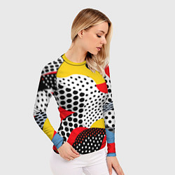 Рашгард женский Вихревая иллюзия, цвет: 3D-принт — фото 2