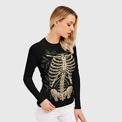Рашгард женский Скелет на груди, цвет: 3D-принт — фото 2