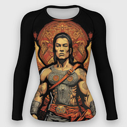 Женский рашгард Муай тай боец с крыльями за спиной