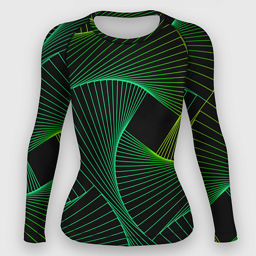 Женский рашгард Сетка скрученных линий / 3D-принт – фото 1
