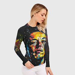 Рашгард женский Граффити портрет Илона Маска, цвет: 3D-принт — фото 2