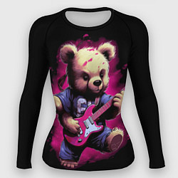 Рашгард женский Плюшевый медведь музыкант с гитарой, цвет: 3D-принт