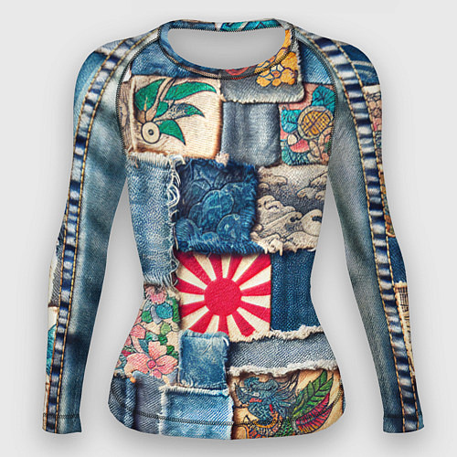 Женский рашгард Японское художество пэчворк / 3D-принт – фото 1