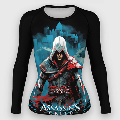 Женский рашгард Assassins creed холодный фон / 3D-принт – фото 1