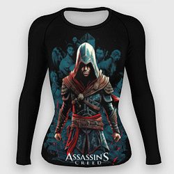 Женский рашгард Assassins creed черный фон