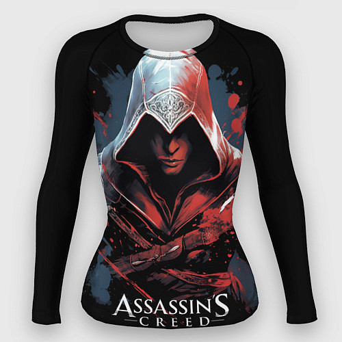 Женский рашгард Assassins creed красная краска / 3D-принт – фото 1