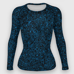 Рашгард женский Тёмный синий текстура, цвет: 3D-принт