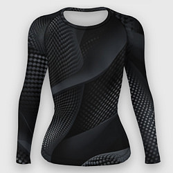 Рашгард женский Черная геометрическая материя, цвет: 3D-принт