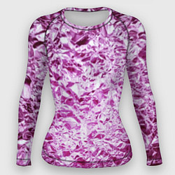 Женский рашгард Сверкающая розовая фактура фольги