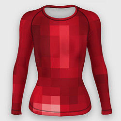 Рашгард женский Red cubes abstraction, цвет: 3D-принт
