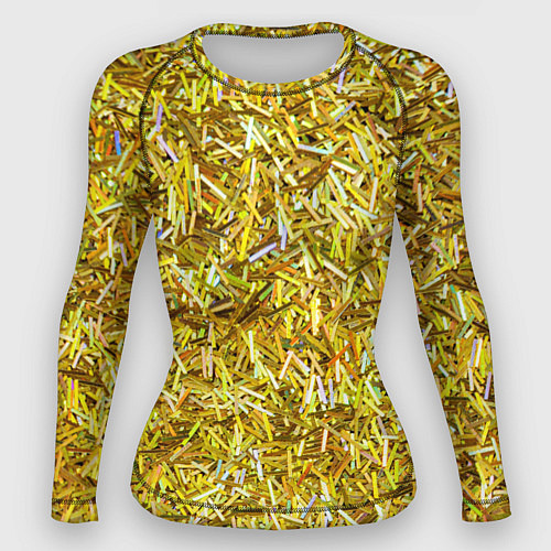 Женский рашгард Золотые ленточки / 3D-принт – фото 1