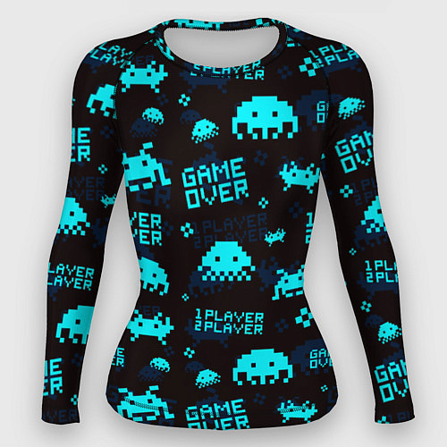 Женский рашгард Game over 1 player 2 player / 3D-принт – фото 1