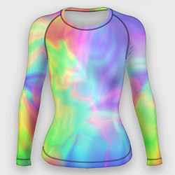 Женский рашгард Яркий тай-дай абстракция