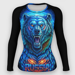 Женский рашгард Ледяной белый русский медведь