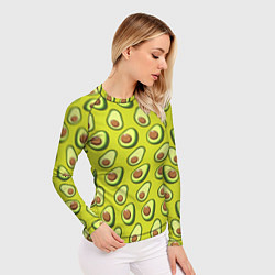 Рашгард женский Паттерн с половинкой авокадо, цвет: 3D-принт — фото 2
