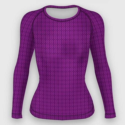 Женский рашгард Ярко-фиолетовый однотонный с рисуноком / 3D-принт – фото 1