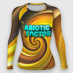 Рашгард женский Abiotic Factor желтый фон, цвет: 3D-принт