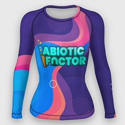 Рашгард женский Abiotic Factor яркие полосы, цвет: 3D-принт
