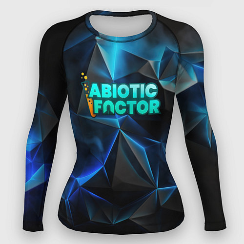 Женский рашгард Abiotic Factor логотип холодный фон / 3D-принт – фото 1