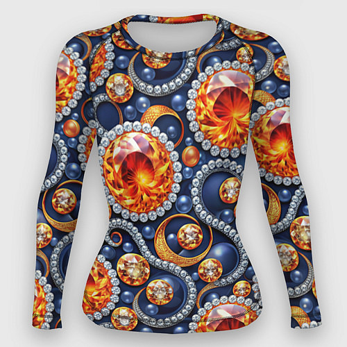 Женский рашгард Ювелирные украшение с золотом и бриллиантом паттер / 3D-принт – фото 1