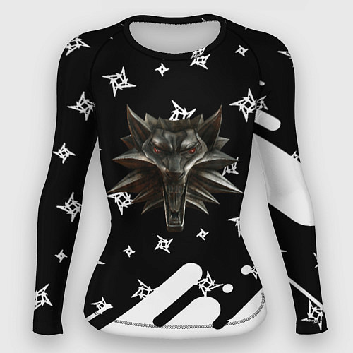 Женский рашгард Ведьмак медальён лого паттерн / 3D-принт – фото 1