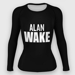 Рашгард женский Alan Wake white logo, цвет: 3D-принт