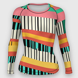 Рашгард женский Пиянино, цвет: 3D-принт