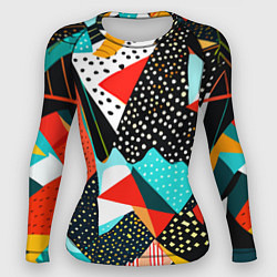 Женский рашгард Abstract patchwork - ai art