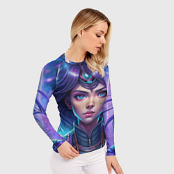 Рашгард женский Девушка самурай фэнтези стайл - big pictures, цвет: 3D-принт — фото 2