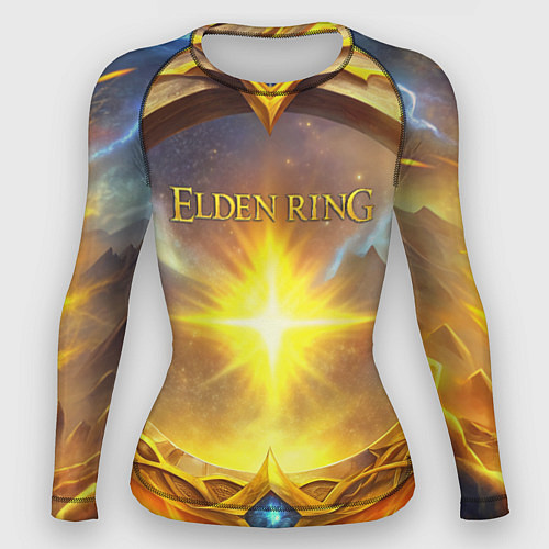 Женский рашгард Elden Ring лого и волшебное золотое кольцо / 3D-принт – фото 1