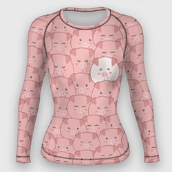 Женский рашгард Свинки паттерн
