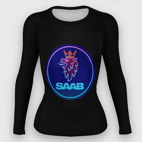 Женский рашгард Saab logo neon / 3D-принт – фото 1