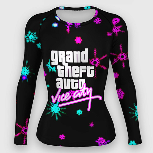 Женский рашгард GTA winter neon / 3D-принт – фото 1