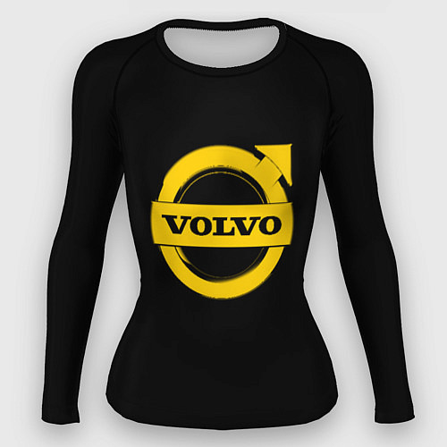 Женский рашгард Volvo yellow logo / 3D-принт – фото 1