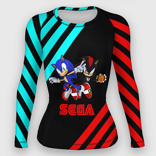 Женский рашгард Sonic sega geometry / 3D-принт – фото 1