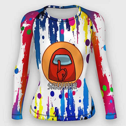 Женский рашгард Among us краски цветные с потёками / 3D-принт – фото 1