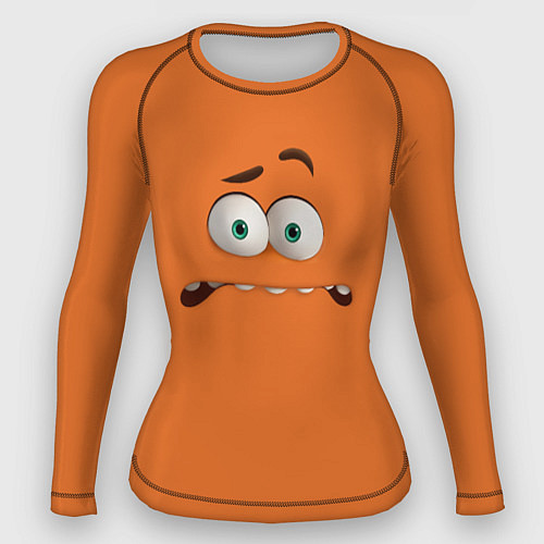 Женский рашгард Эмоция тревожности - глаза крупно / 3D-принт – фото 1