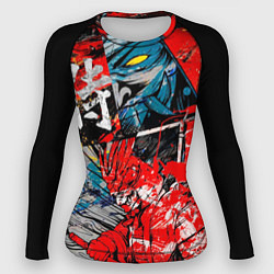 Рашгард женский Самурай и демон Они, цвет: 3D-принт