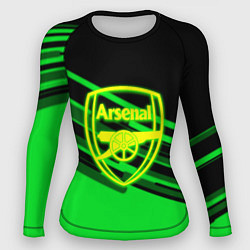 Рашгард женский Arsenal geometry line green, цвет: 3D-принт