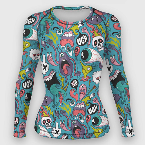Женский рашгард Тьфу ты монстры / 3D-принт – фото 1