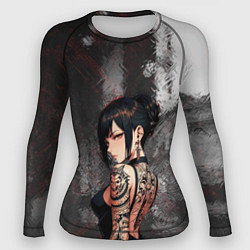 Женский рашгард Татуированная брюнетка