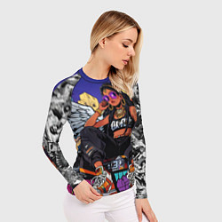 Рашгард женский Городской ангел - urban style, цвет: 3D-принт — фото 2