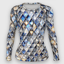 Женский рашгард Хрустальные кристаллы - бриллиантовый блеск