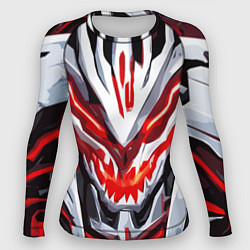Женский рашгард Абстрактный красный кибер демон