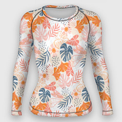 Женский рашгард Паттерн узор листьев