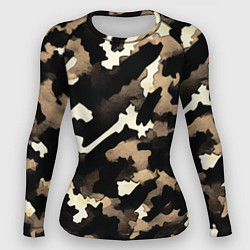 Рашгард женский Камуфляж сафари, цвет: 3D-принт